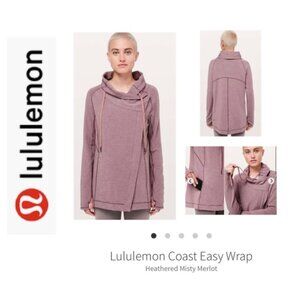 Lululemon Coast Easy Wrap Jacket. Heathered Misty Merlot Sz 12